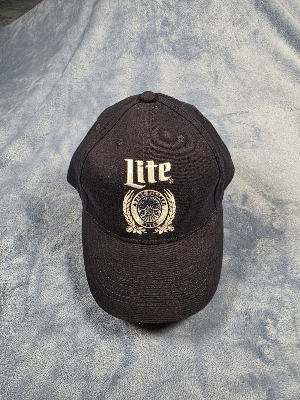 Miller Lite Beer Snapback Hat Black Adjustable Cap ACME Gloucester MA